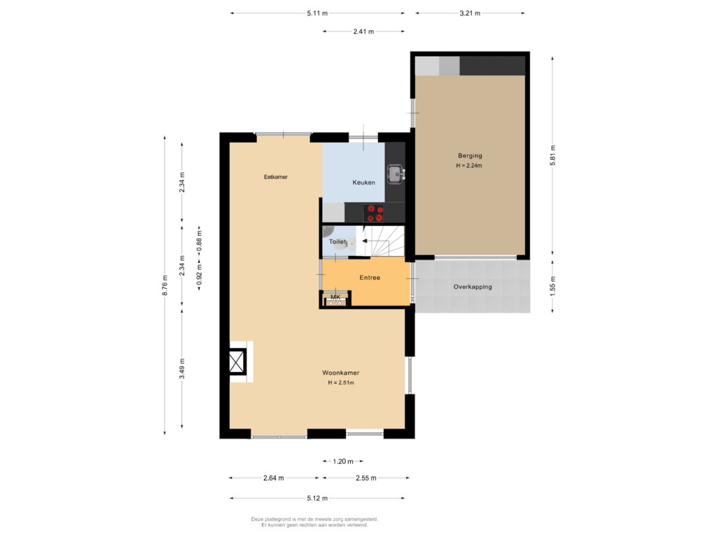 View floorplan of Begane grond of Mariniersweg 10-A