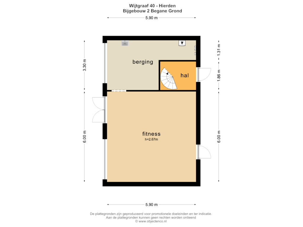 Bekijk plattegrond van Bijgebouw 2 Begane Grond van Wijtgraaf 40