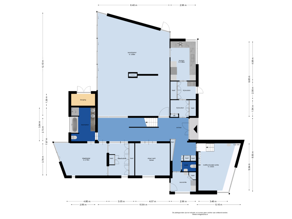 Bekijk plattegrond van begane grond van Grieglaan 24-A