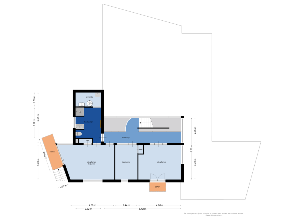 Bekijk plattegrond van verdieping van Grieglaan 24-A