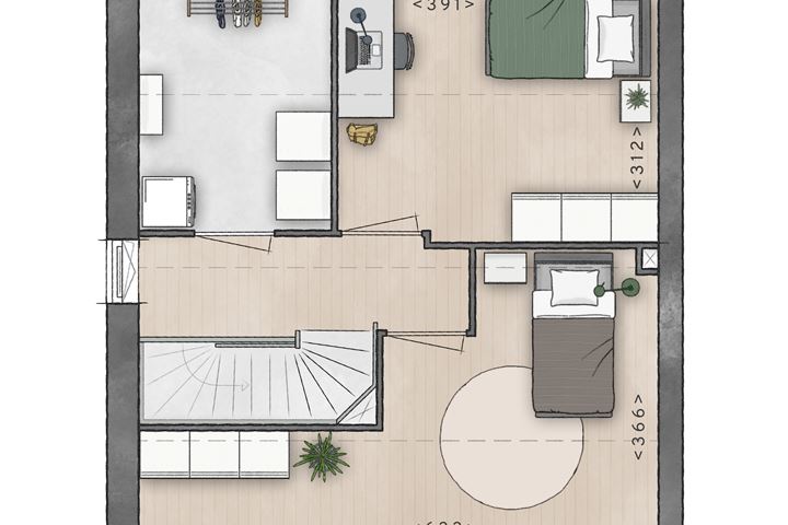 Bekijk foto 7 van Zegenrijk - twee-onder-een-kapwoning (Bouwnr. 54)