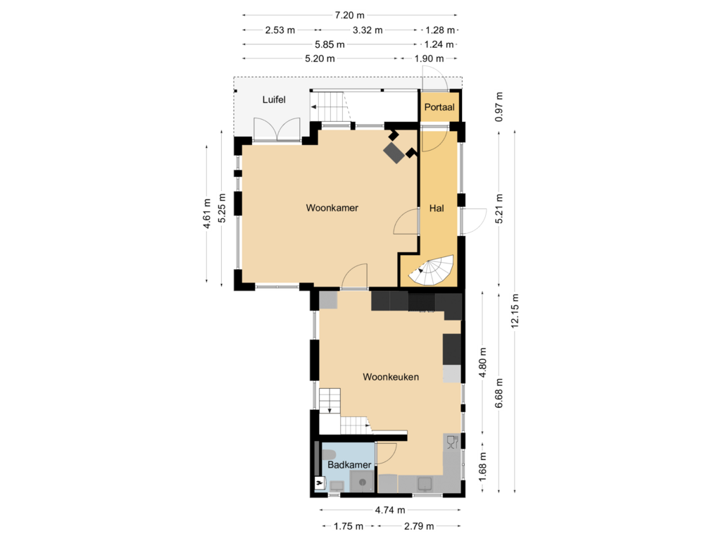 View floorplan of Begane Grond of Bosrand 105