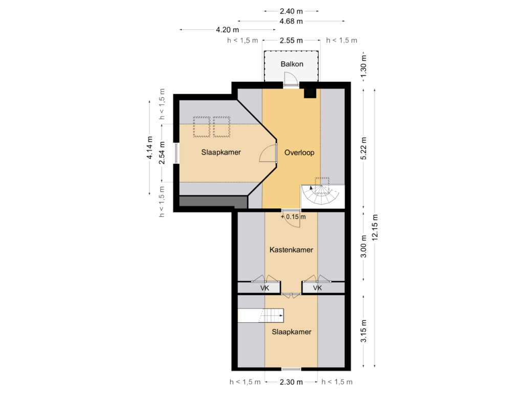 View floorplan of Verdieping of Bosrand 105