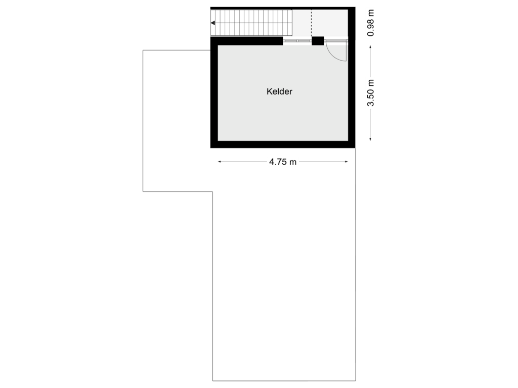 View floorplan of Kelder of Bosrand 105