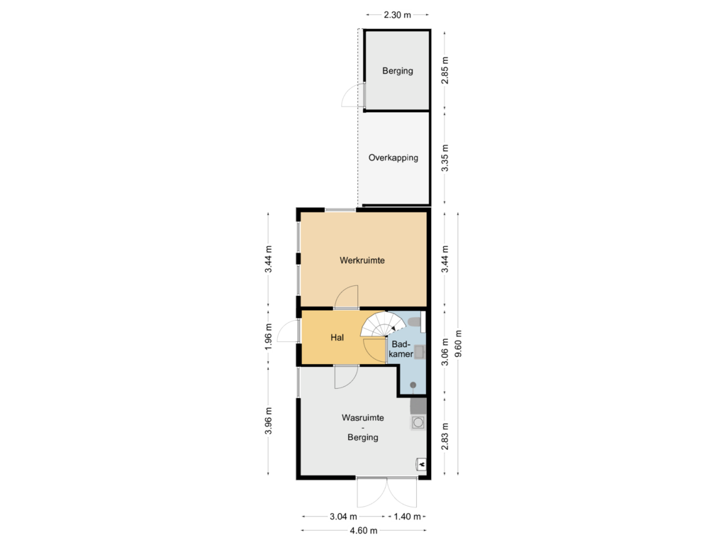 View floorplan of Bijgebouw 1 Begane Grond of Bosrand 105