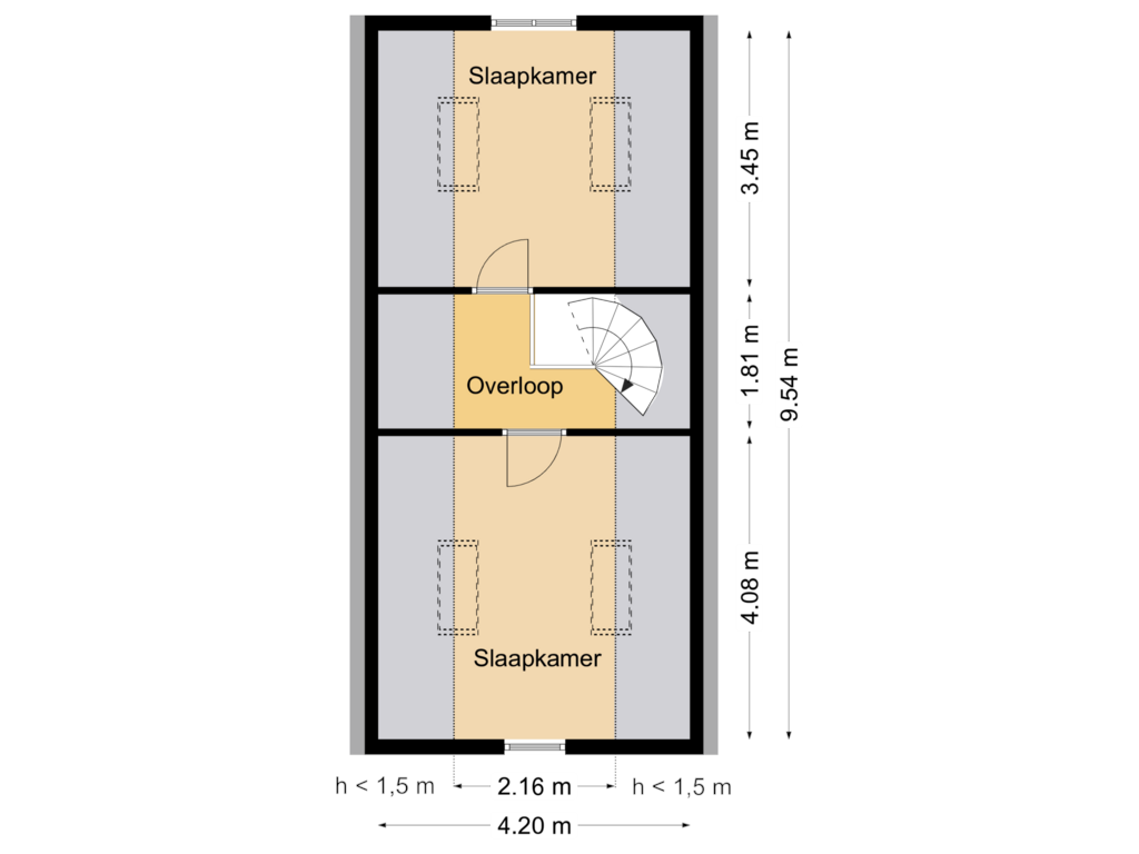 View floorplan of Bijgebouw 1 Verdieping of Bosrand 105