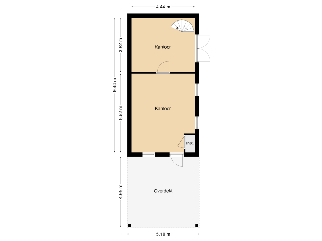 View floorplan of Bijgebouw 2 Begane Grond of Bosrand 105