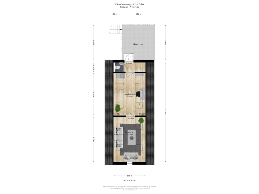 Bekijk plattegrond van GARAGE_EERSTE VERDIEPING van Utrechtseweg 48-D