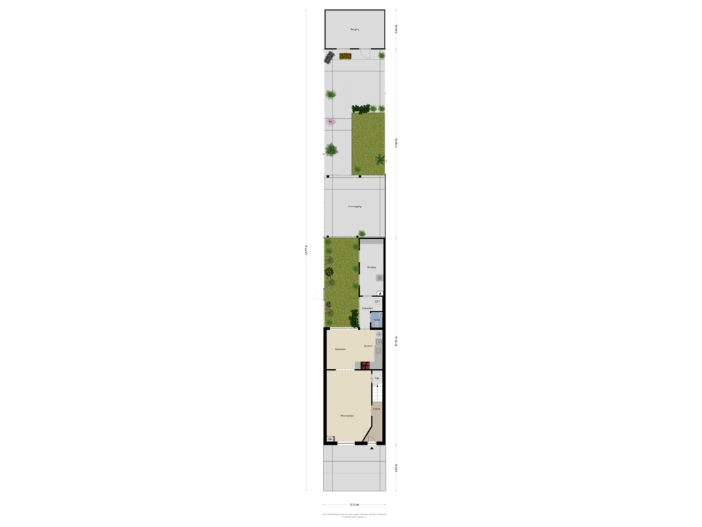 Bekijk plattegrond van Begane grond Tuin van Bornerbroeksestraat 221