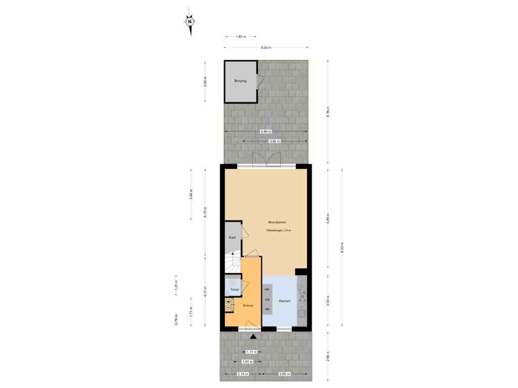 Bekijk plattegrond van Begane Grond Tuin van van Maerlantlaan 4-A