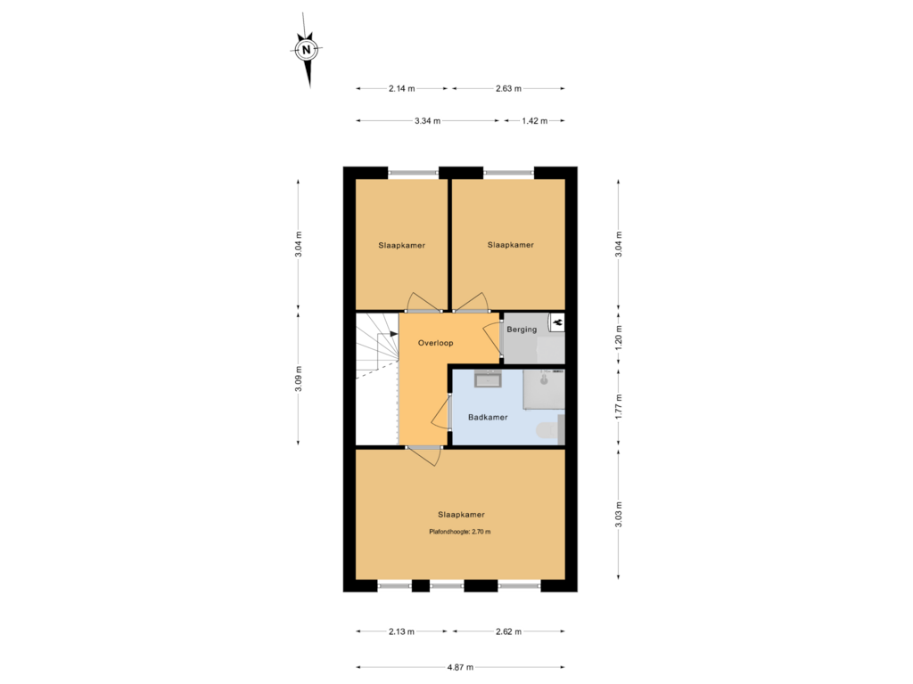 Bekijk plattegrond van 1e Verdieping van van Maerlantlaan 4-A