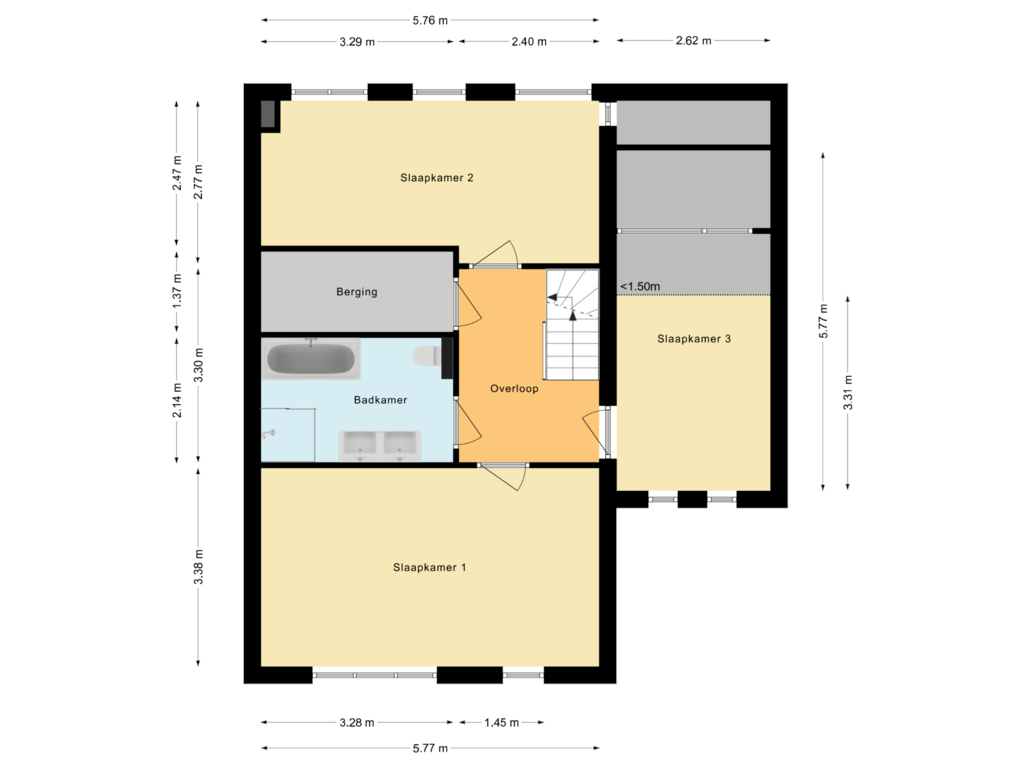 Bekijk plattegrond van Eerste verdieping van Willem Barthoenstraat 1