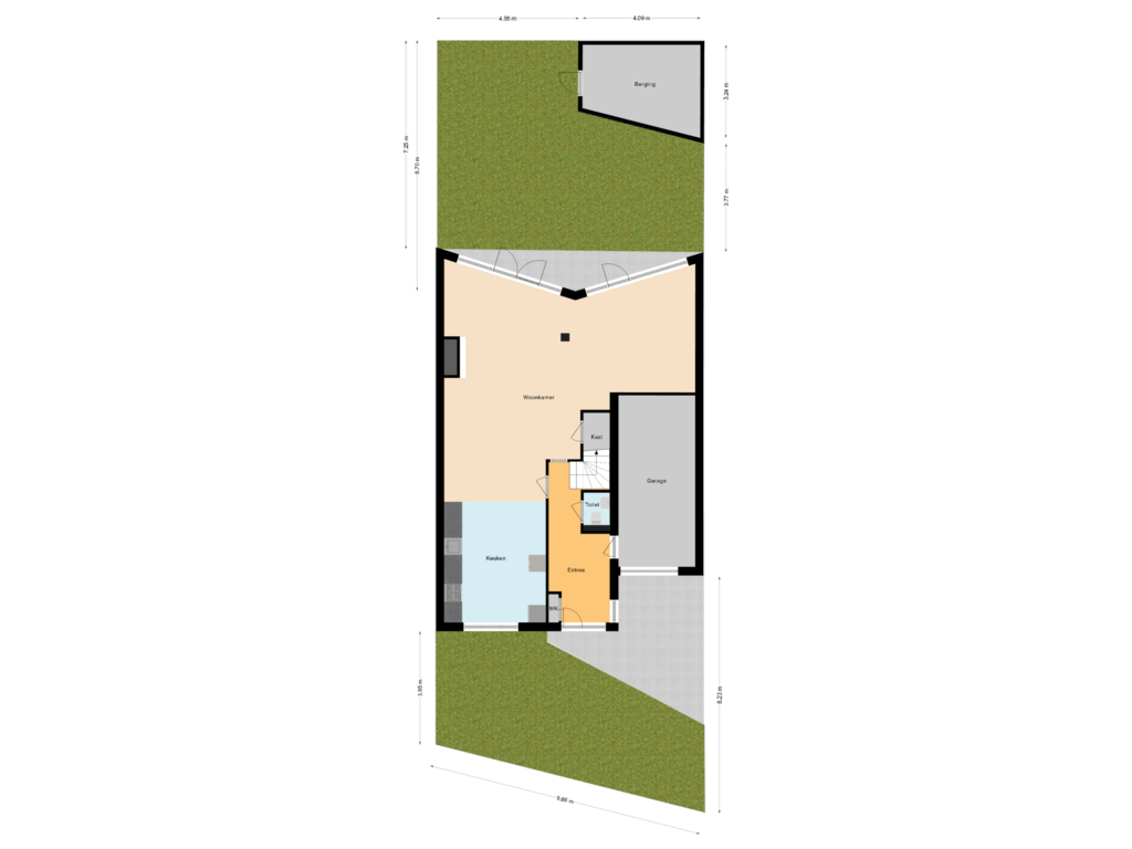 Bekijk plattegrond van Situatie van Willem Barthoenstraat 1