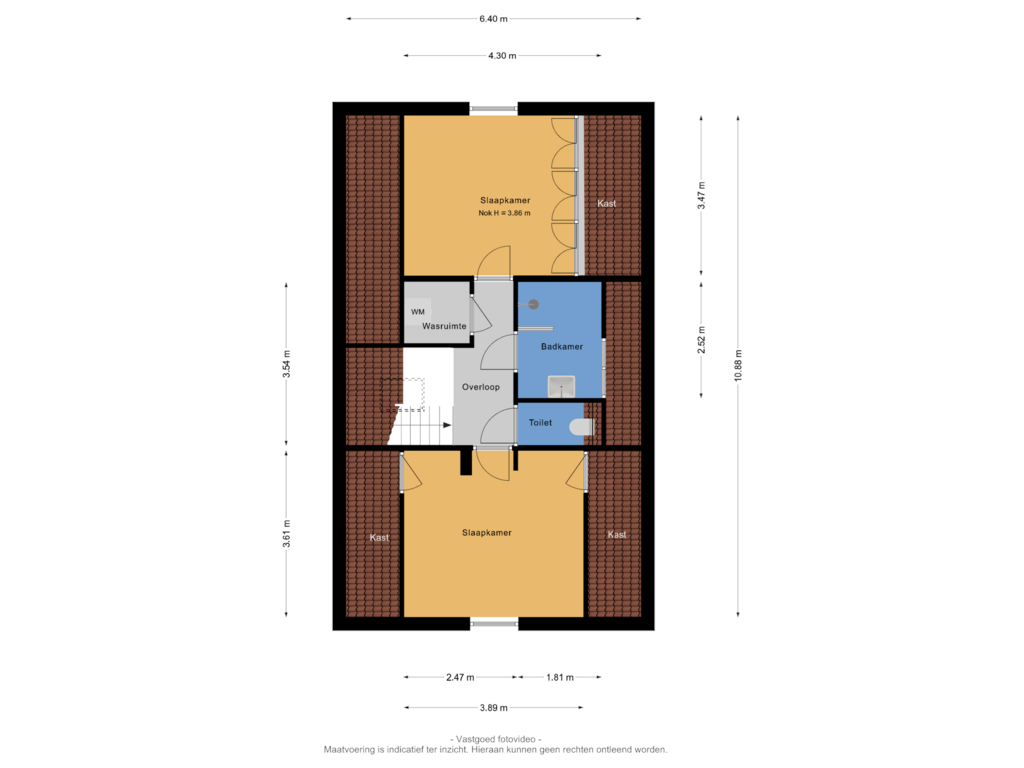 Bekijk plattegrond van 1e verdieping van Donkerstraat 2-A