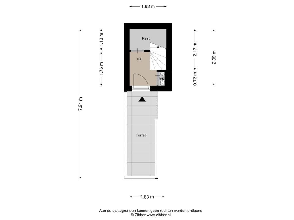 Bekijk plattegrond van Begane Grond van de Ververt 1042