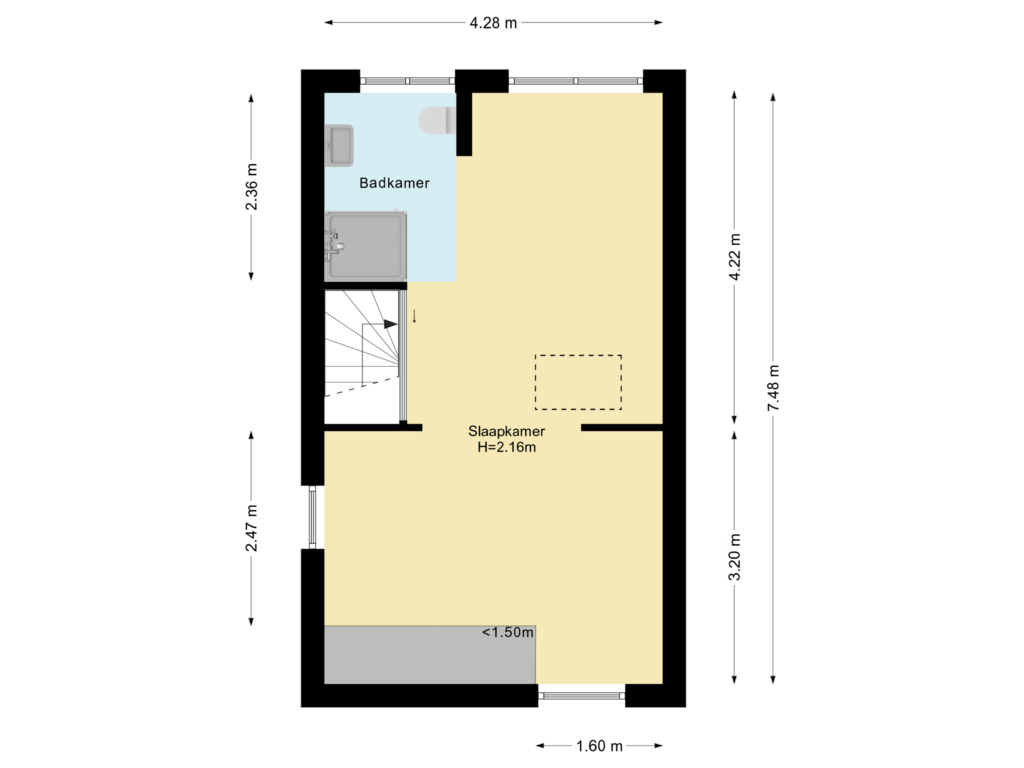 Bekijk plattegrond van Eerste verdieping van Pieter Jelles Troelstralaan 99