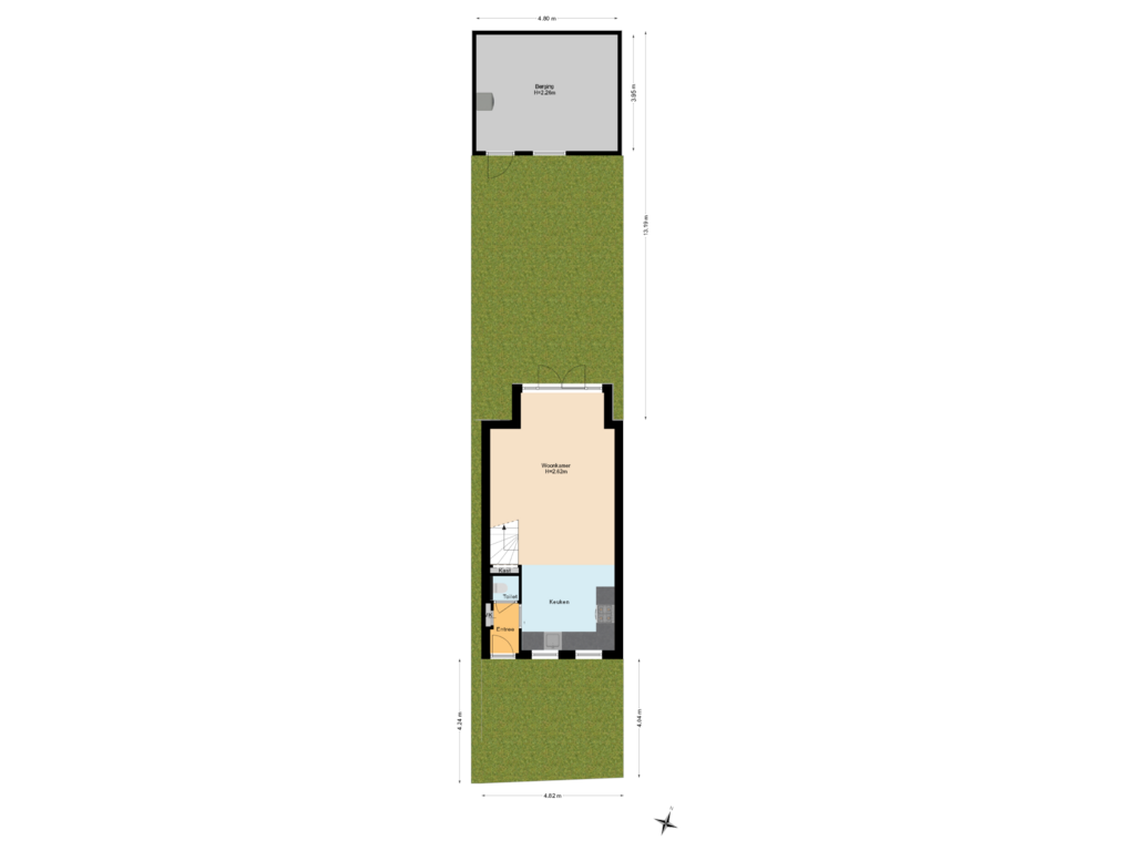 Bekijk plattegrond van Begane grond Met Tuin van Pieter Jelles Troelstralaan 99