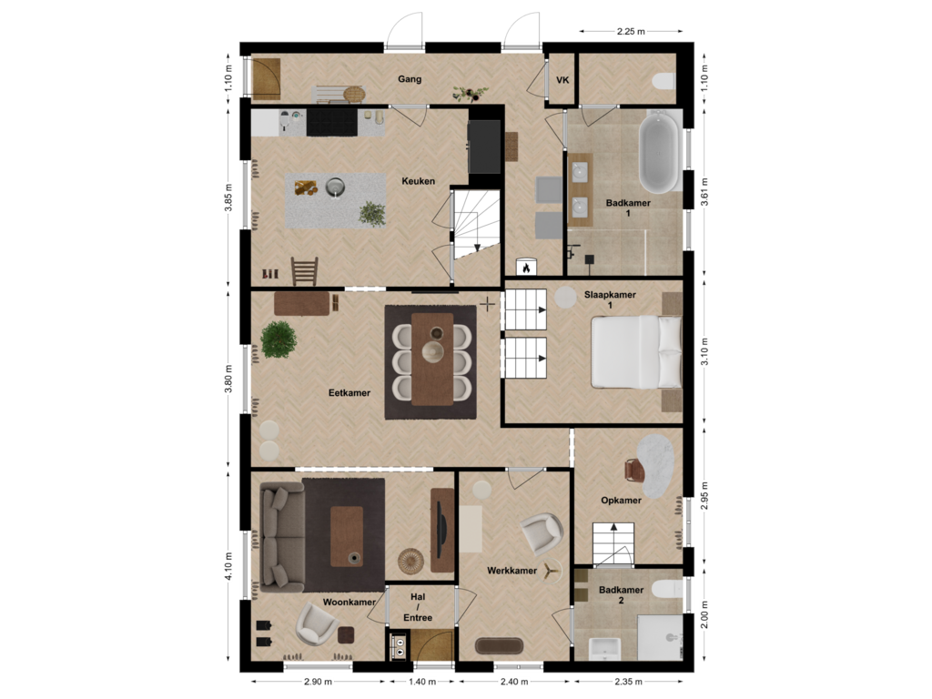 Bekijk plattegrond van First floor van Maasdijk 29