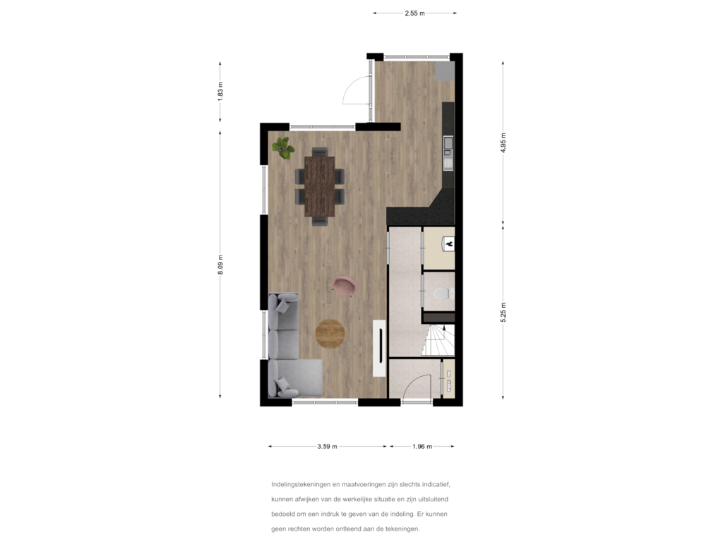 Bekijk plattegrond van First floor van Kleidijk 57