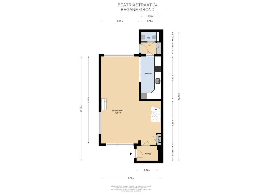 Bekijk plattegrond van Begane Grond van Beatrixstraat 24