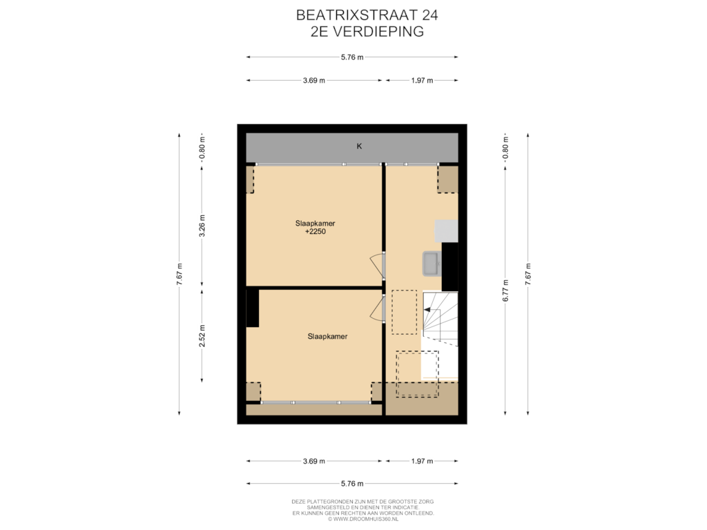 Bekijk plattegrond van 2E Verdieping van Beatrixstraat 24