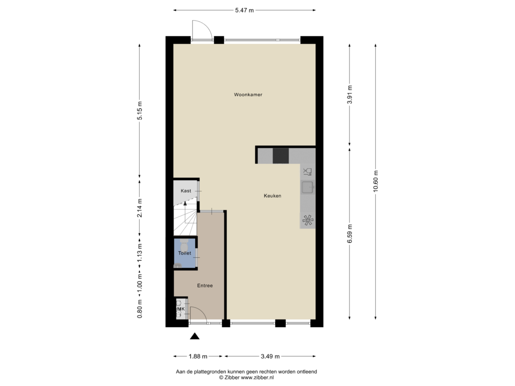 View floorplan of Begane Grond of Aggemastate 190