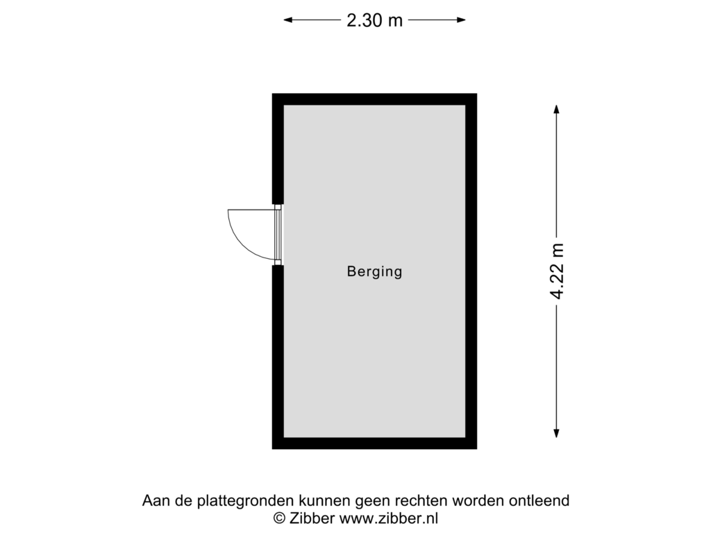 View floorplan of Berging of Aggemastate 190