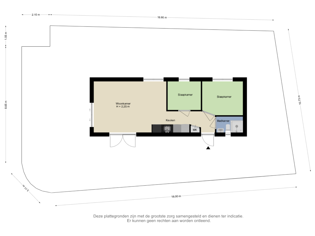 Bekijk plattegrond van Perceel van Akerstraat 153-50