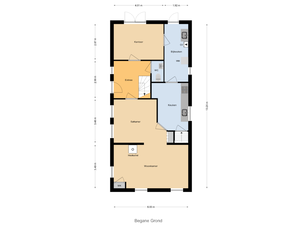 Bekijk plattegrond van Begane Grond van Mr. W.M. Kolffstraat 17