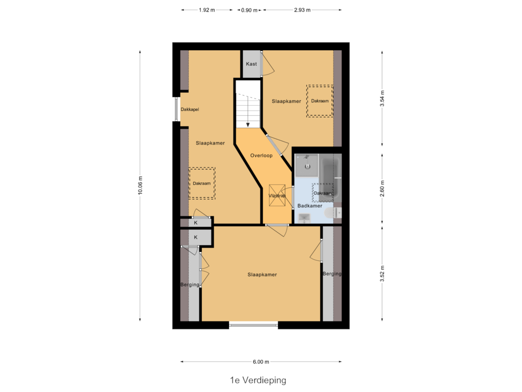 Bekijk plattegrond van 1e Verdieping van Mr. W.M. Kolffstraat 17