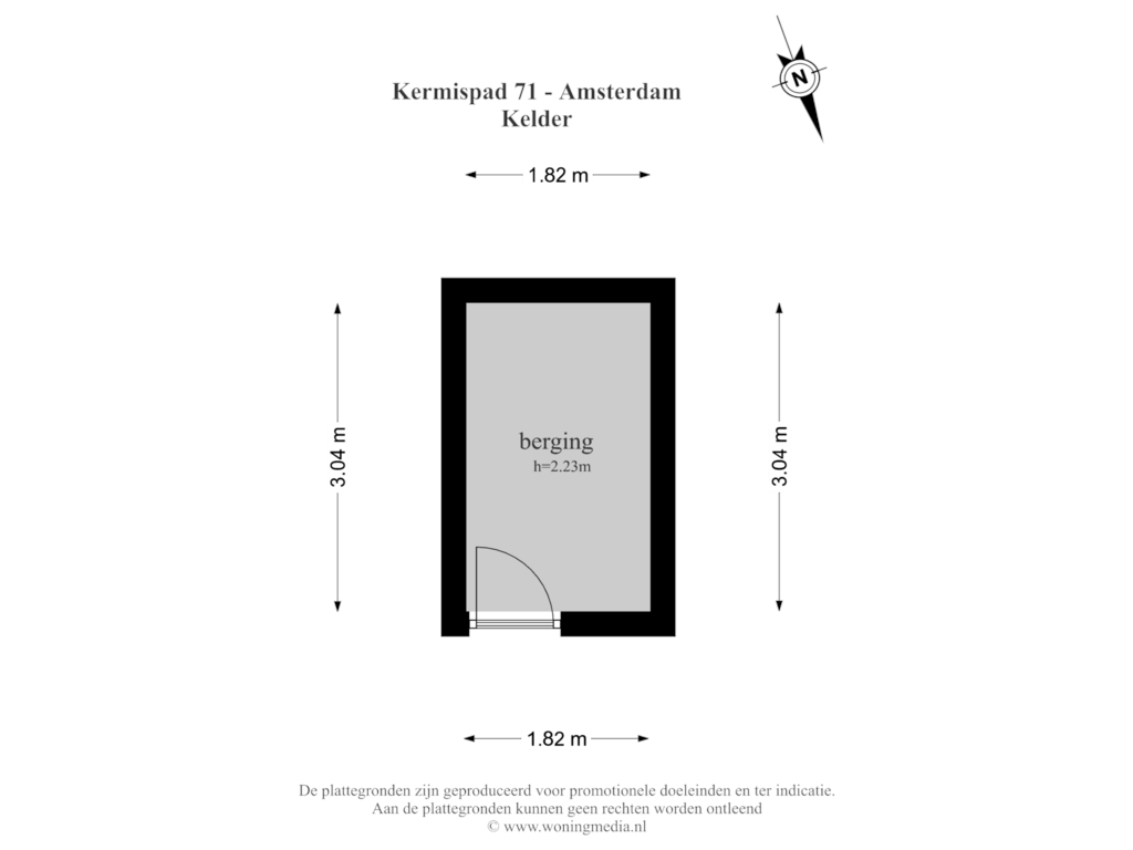 View floorplan of Kelder of Kermispad 71