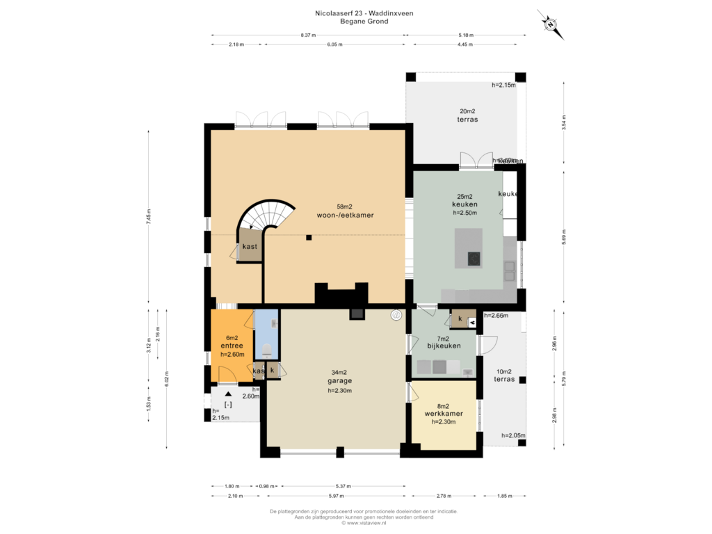 Bekijk plattegrond van BEGANE GROND van Nicolaaserf 23