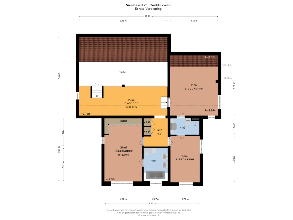 Bekijk plattegrond van EERSTE VERDIEPING van Nicolaaserf 23