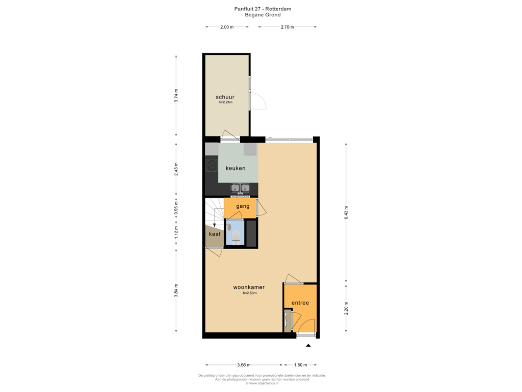 Bekijk plattegrond van BEGANE GROND van Panfluit 27