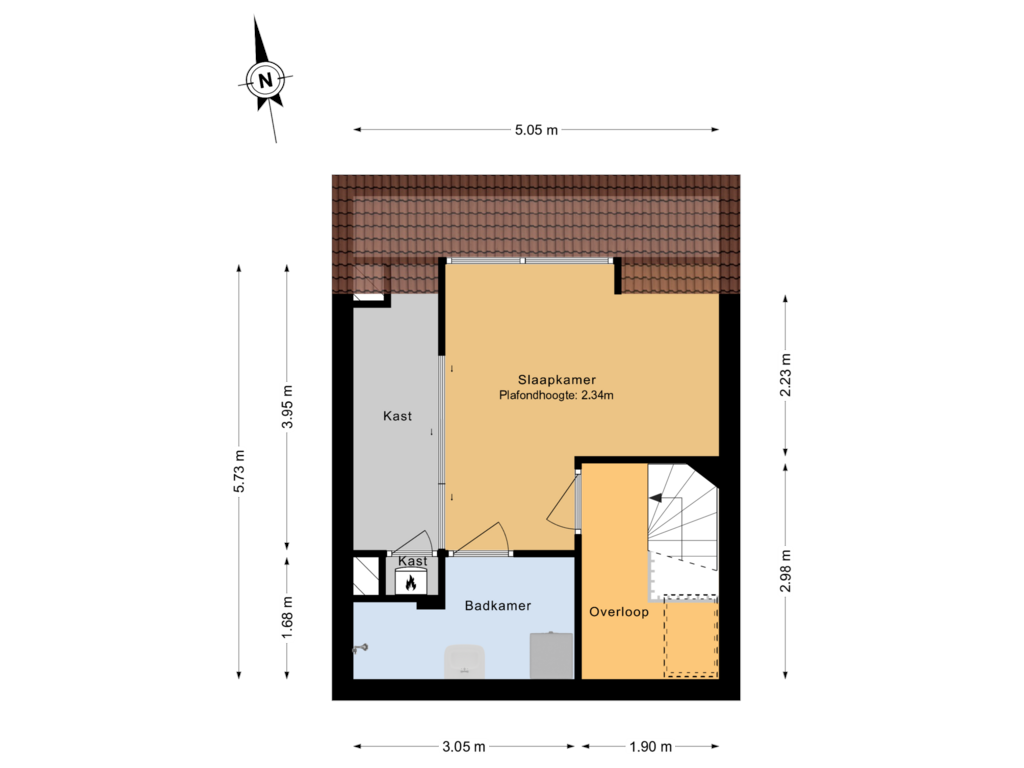 Bekijk plattegrond van 3e verdieping van Röntgenstraat 14-C