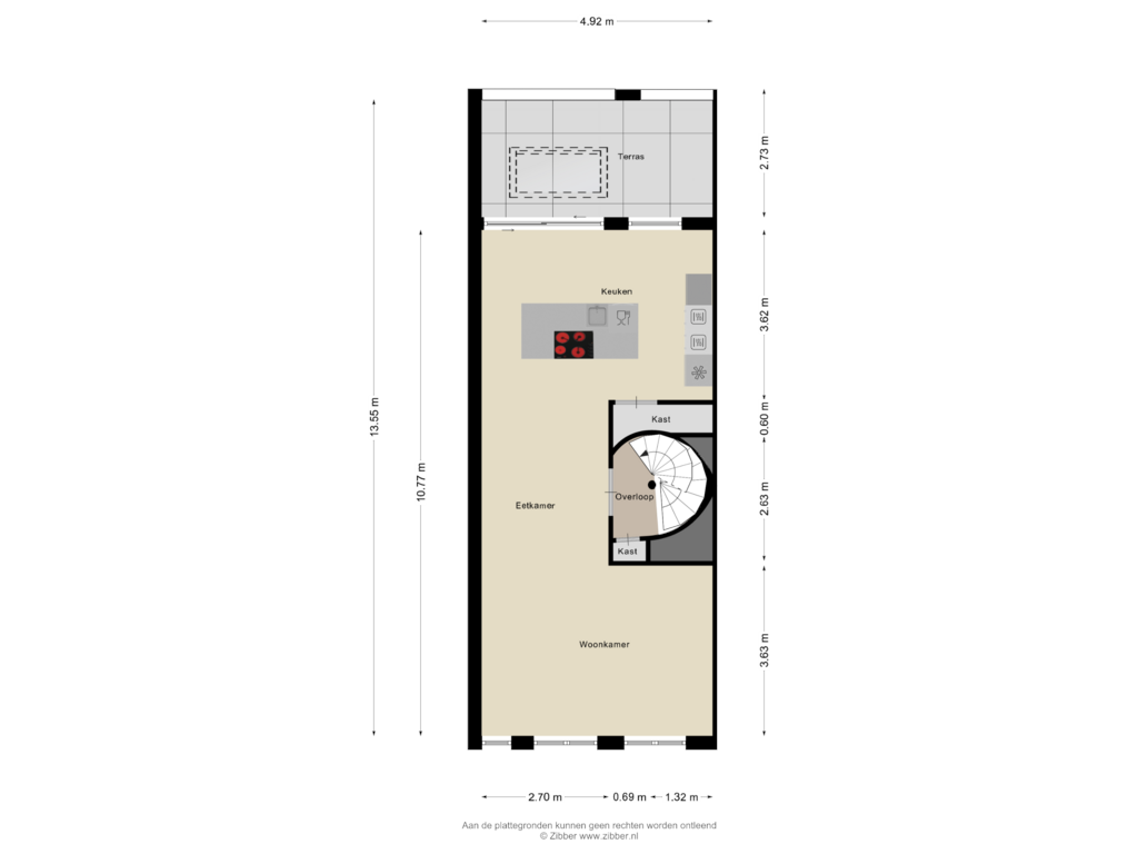 Bekijk plattegrond van Eerste Verdieping van Kruisstraat 24