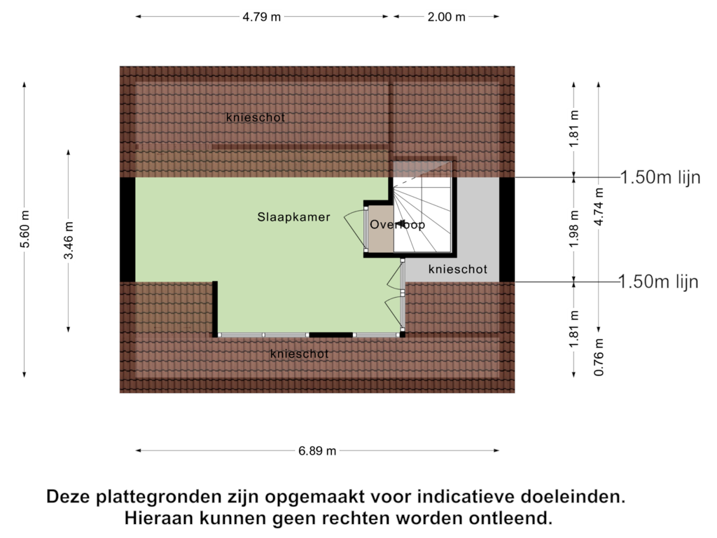 Bekijk plattegrond van Tweede Verdieping van Zwingelmolen 13