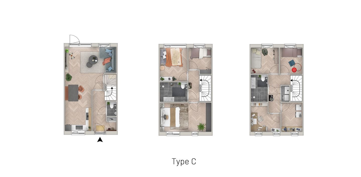 Foto 10 van Stadswoningen (Bouwnr. 1)