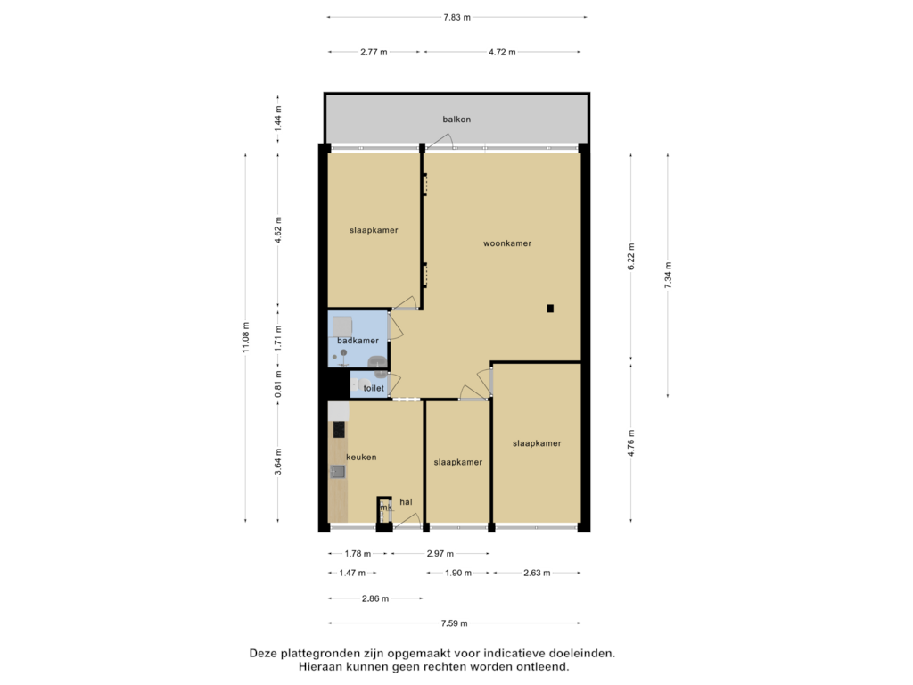 Bekijk plattegrond van Appartement van Pharus 211