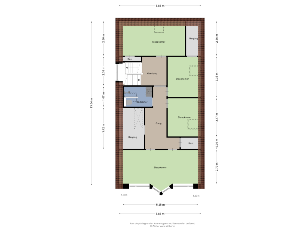 Bekijk plattegrond van Eerste verdieping van Mennonietenkerkstraat 6