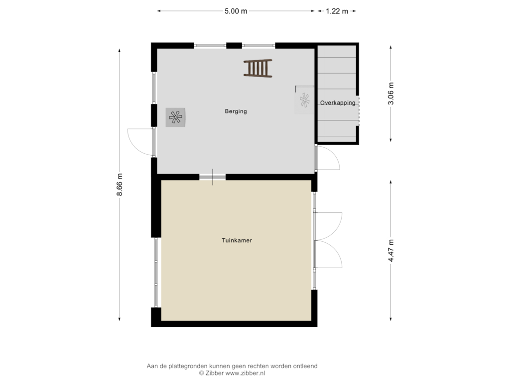 Bekijk plattegrond van Gastenverblijf van Mennonietenkerkstraat 6