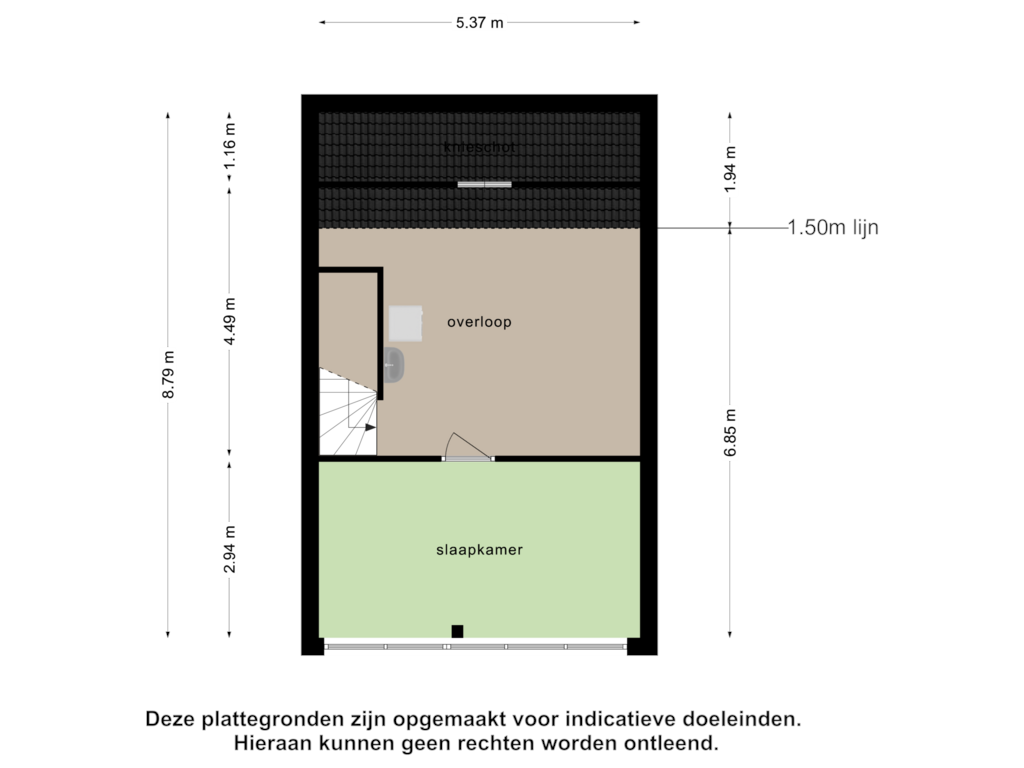 Bekijk plattegrond van 2e verdieping van Koolhovenlaan 90