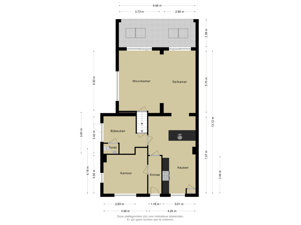 Bekijk plattegrond van Begane Grond van Doornboomstraat 16