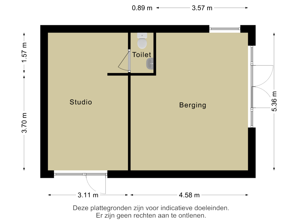 Bekijk plattegrond van Studio van Doornboomstraat 16