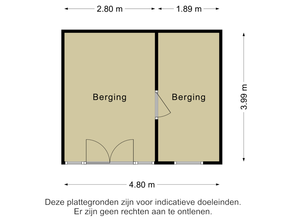 Bekijk plattegrond van Berging van Doornboomstraat 16