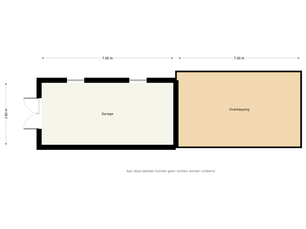 Bekijk plattegrond van Garage en overkapping van Bovenweg 6