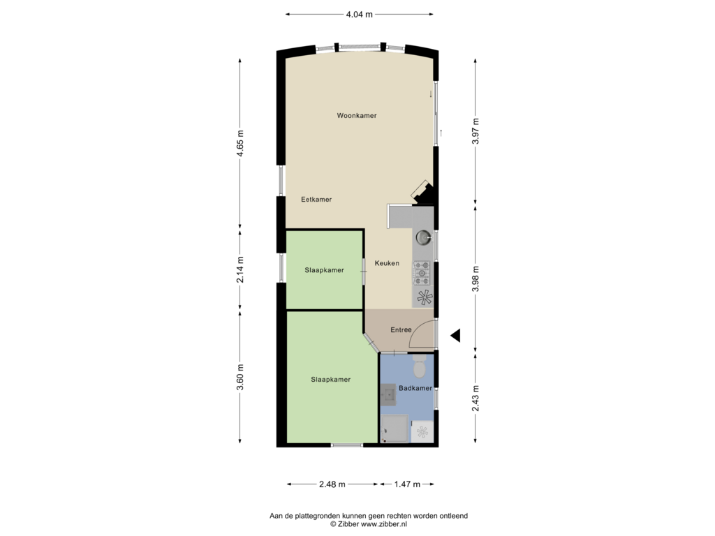 Bekijk plattegrond van Begane Grond van Oude Balksterweg 2-207