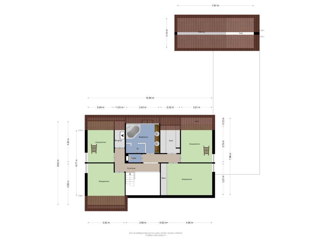 Bekijk plattegrond van Eerste Verdieping van Kerkstraat 6