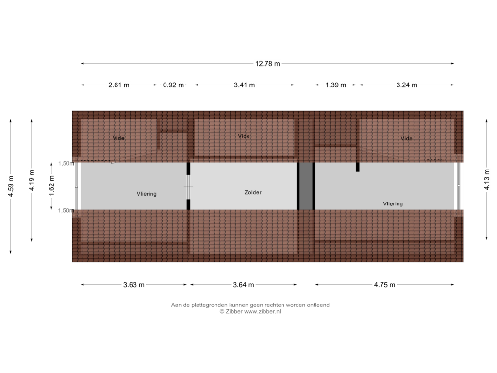 Bekijk plattegrond van Zolder van Kerkstraat 6