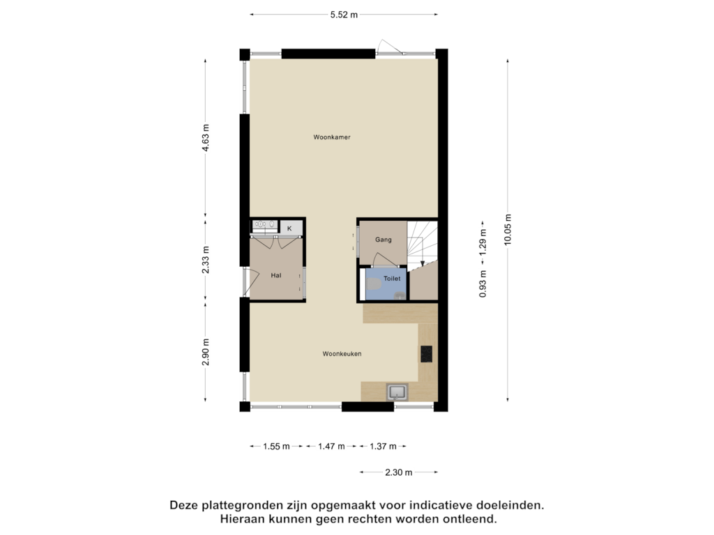 View floorplan of Begane Grond of Grote Sternstraat 75